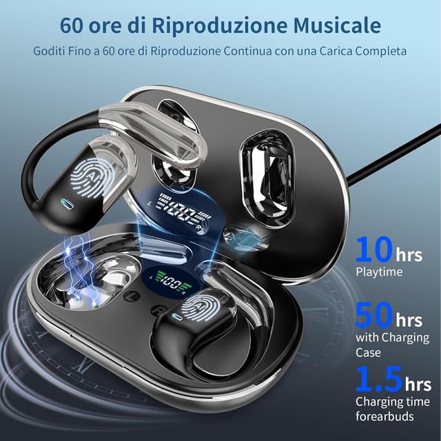 Detalle de Paekole AI Cuffie Traduzione Simultanea 2026 con Bluetooth 6.1: auricolari wireless 4-in-1