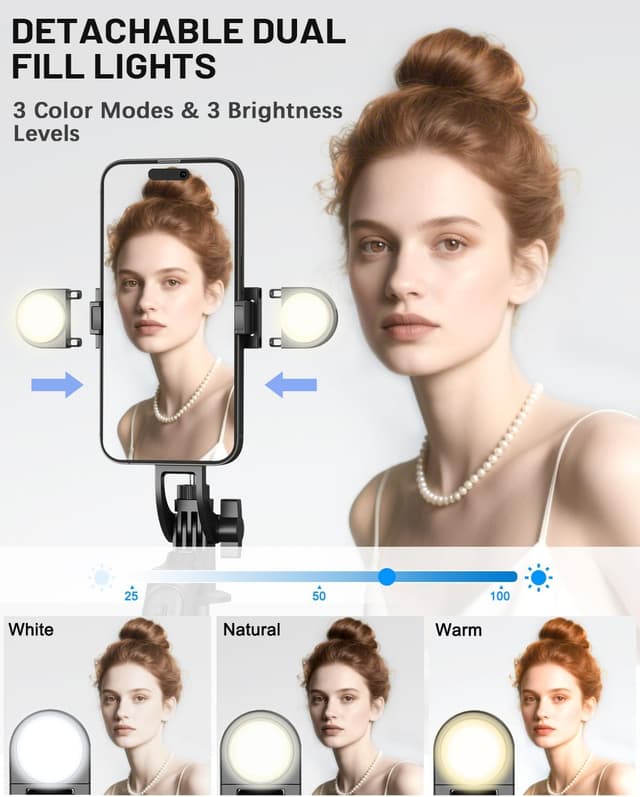 Detalle de Yeaki Vlogging Kit 71" Selfie Stick Tripod