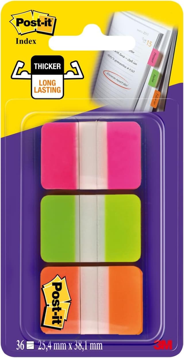 Detalle de Post-it Index Medium Strong Filing Tabs 36