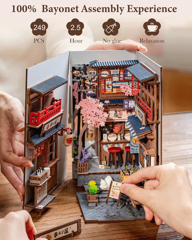 Thumbnail 2 de Rolife Book Nook Kit Sakura Wine Alley miniature diorama