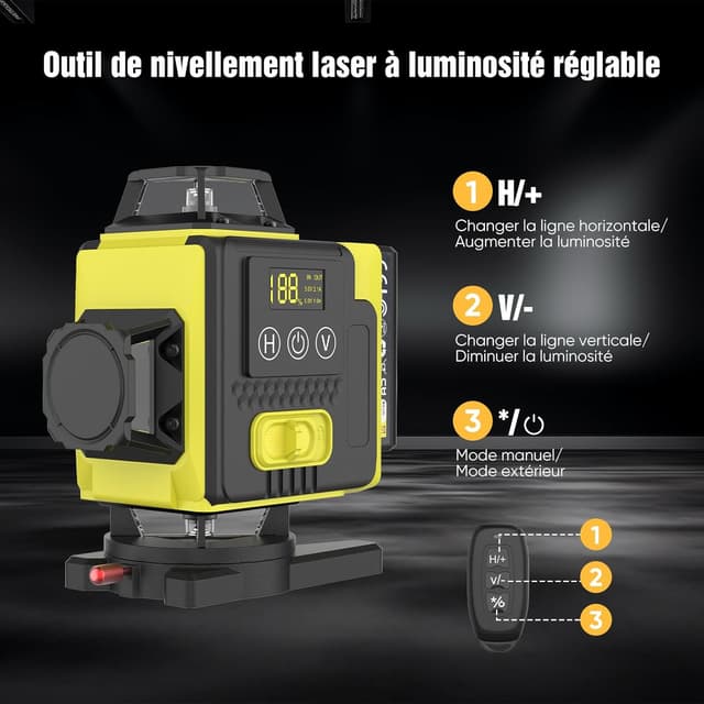 Thumbnail 5 de Niveau Laser Autonivelant 360° X 4