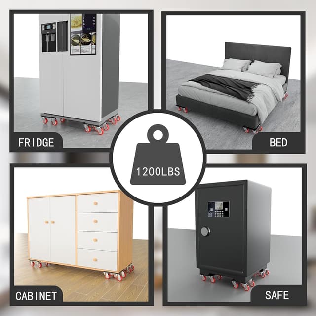 Detalle 2 de MYUEA Furniture Dolly 1800 lbs capacity 🛠