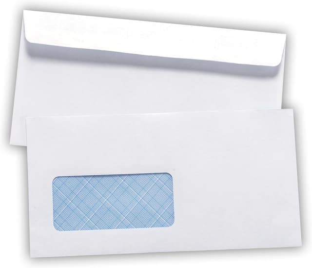 Detalle de Noa Home Deco – Lot de 100 enveloppes DIN L avec fenêtre 225 x 116 mm, imprimables laser (blanc)