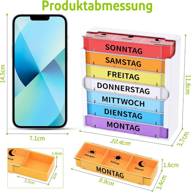 Thumbnail 5 de Opret 7‑Tage Pillenbox 3 Fächer