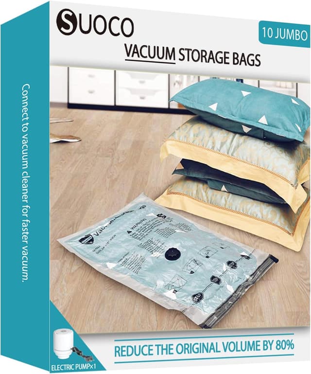 Thumbnail 6 de SUOCO Bolsas al Vacío Ropa, 8 Pzas con Bomba 🔒