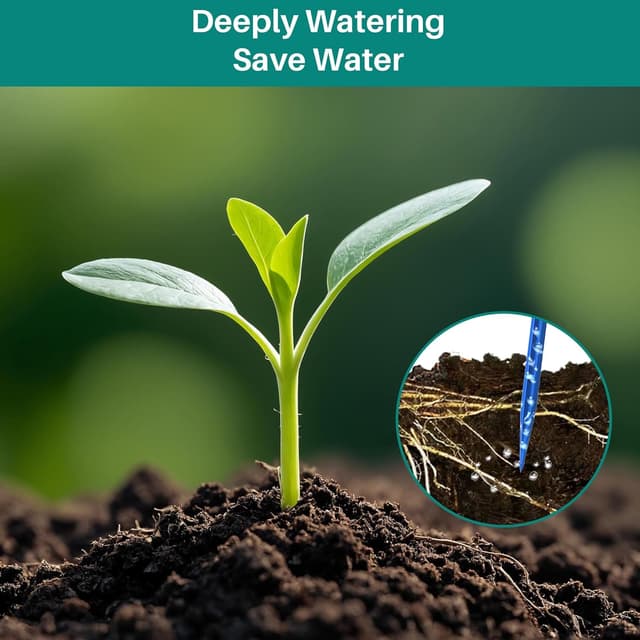 Detalle de Biling Solar Bewässerungssystem für bis zu 15–20 Topfpflanzen mit 3,5-W-Panel und 15 m Schlauch