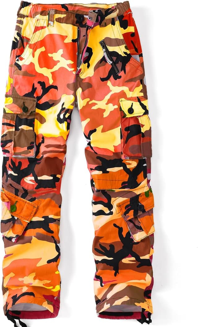 Detalle de AKARMY Womens Cargo Pants with Pockets — Ripstop Camo Utility Work & Outdoor Pants