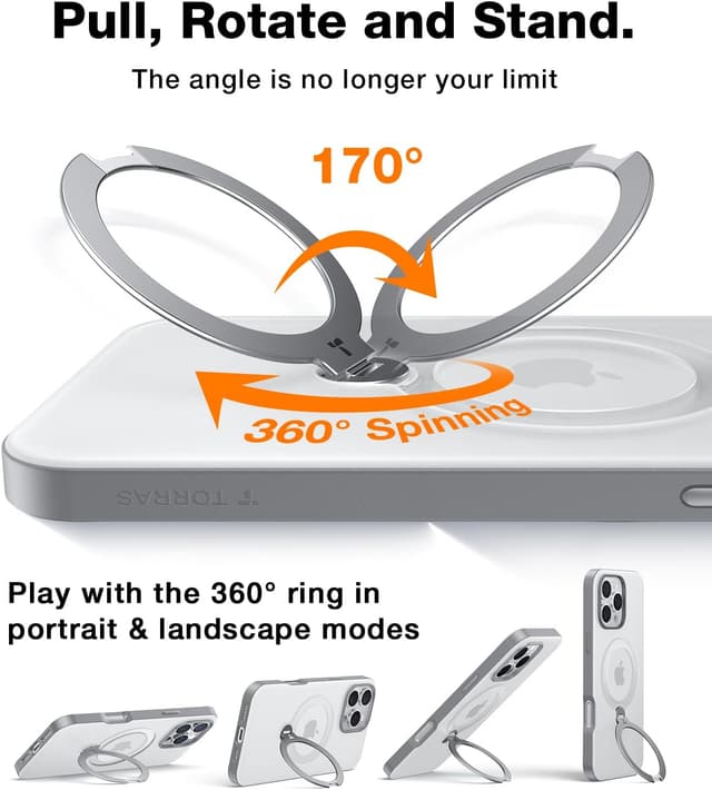 Detalle de TORRAS iPhone 16 Pro Max MagSafe stand 360°