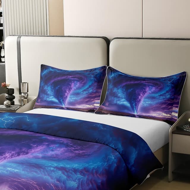 Thumbnail 3 de Lila Tornado Bettbezug 135x200 100% Baumwolle