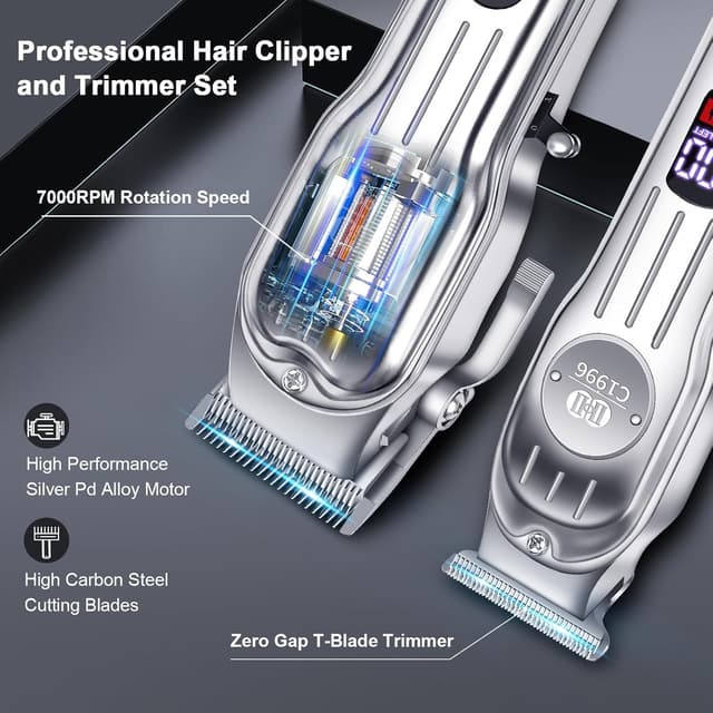 Detalle 2 de CIICII Haarschneidemaschine Profi 2200 mAh 💈