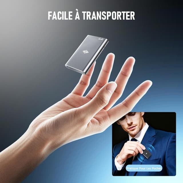 Thumbnail 5 de Dictaphone numérique 64 GB avec réduction de bruit 🎤