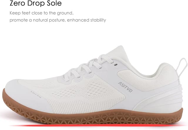 Thumbnail 2 de ASITVO Wide Barefoot Shoes for Men — Zero Drop Minimalist Gym Cross Trainers with Knit Upper