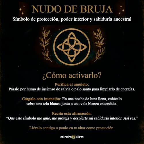 Detalle 2 de Simboliks Anillo Nudo de Bruja ajustable en acero inoxidable para protección mística Wicca