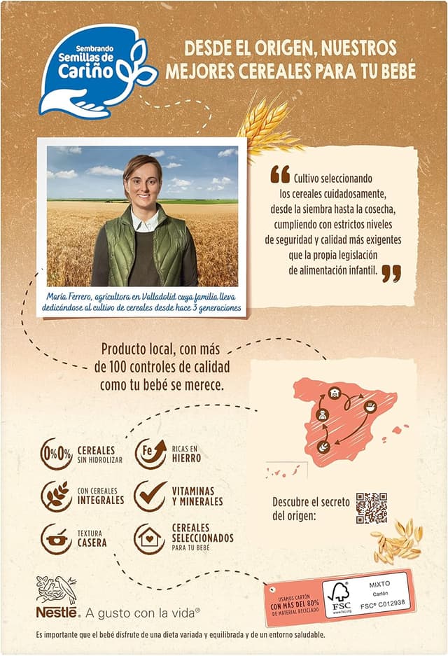 Thumbnail 3 de Nestlé 0% Papilla Multicereales con Galleta para bebés 🍪