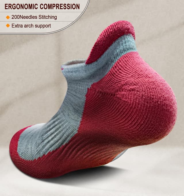 Detalle 2 de BULLIANT Calzini Sportivi Donna da Corsa (6 paia) con linguetta sul tallone