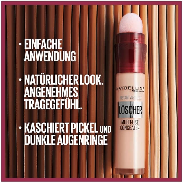 Detalle 2 de Maybelline New York Instant Anti-Age Effekt Löscher Concealer – gegen Augenringe & Falten, Nr. 00 Ivory (6,8 ml)