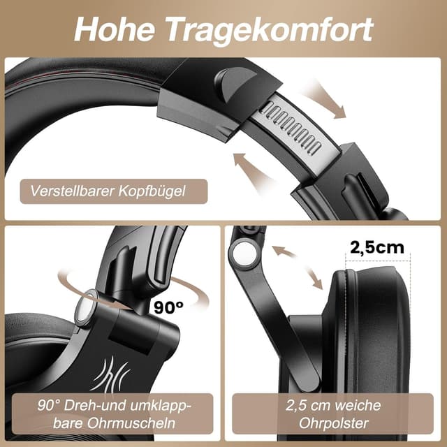 Thumbnail 6 de OneOdio Bluetooth Kopfhörer Over Ear 72 Std HiFi