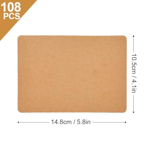 Detalle 2 de OFFCUP Cartoline kraft vuote 15 x 9,8 cm, 108 pezzi 🧾