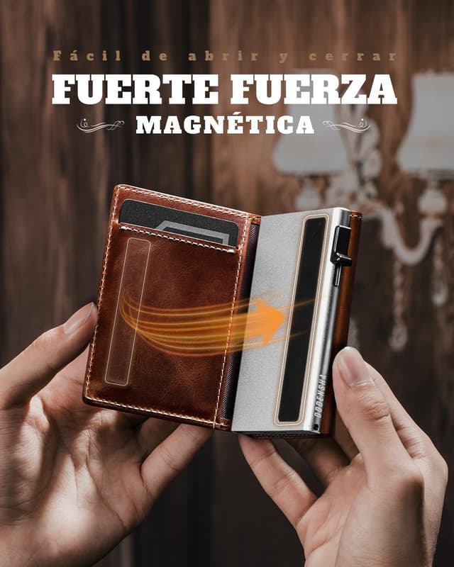 Thumbnail 1 de DODENSHA MagSnap Cartera Slim para Hombre con RFID y Monedas 😊