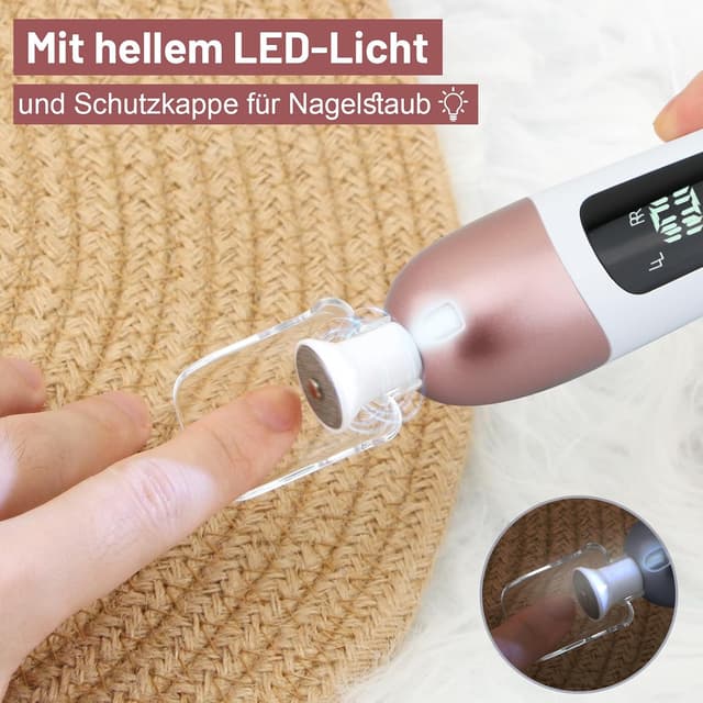 Detalle de AOMEES Maniküre Pediküre-Set mit 9 Aufsätzen