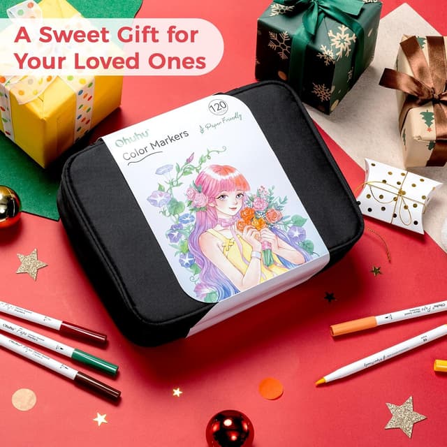 Thumbnail 5 de Ohuhu Pennarelli a base d’acqua 120 colori