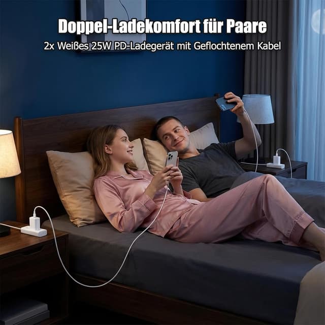 Thumbnail 6 de 2er-Pack iPad Ladekabel & 25W USB‑C iPad/iPhone Ladegerät (PD 3.0) mit 3M USB‑C Kabel