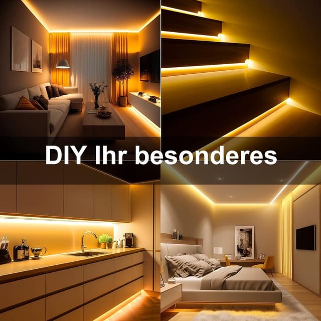 Thumbnail 5 de BERIXDEEP 384 LEDs/m COB LED Streifen 10m 3000K