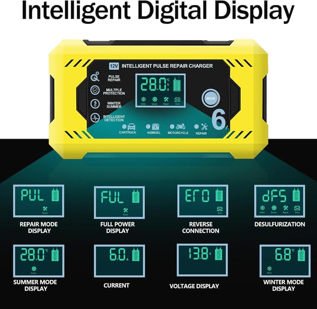 Thumbnail 2 de YOYOPOW Caricabatterie 12V 6A per auto e moto