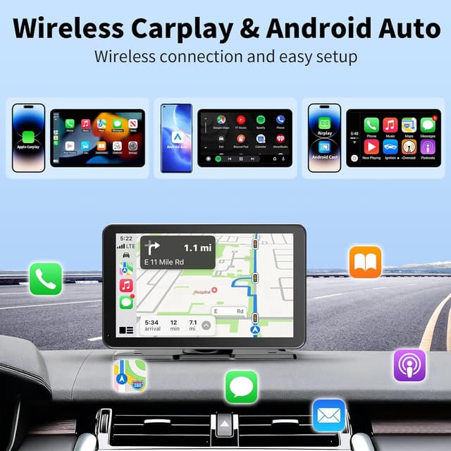 Detalle 2 de GTVFS 9in CarPlay Screen Wireless