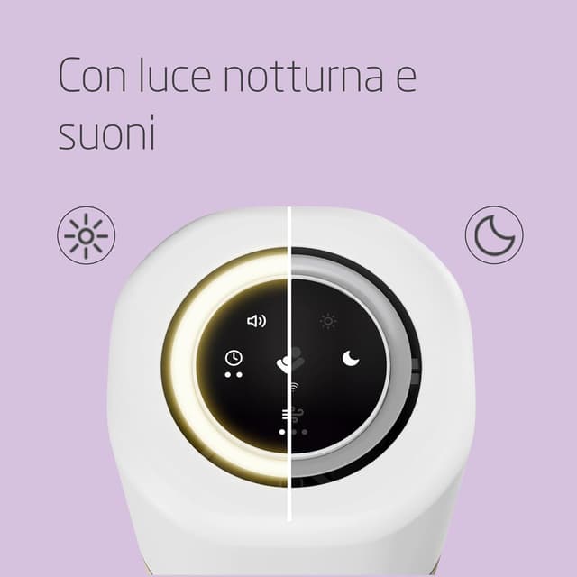 Detalle de Maxi-Cosi Clean Purificatore d'Aria HEPA 13 con Wi‑Fi, timer e luce notturna (compatibile Alexa e Google Assistant)