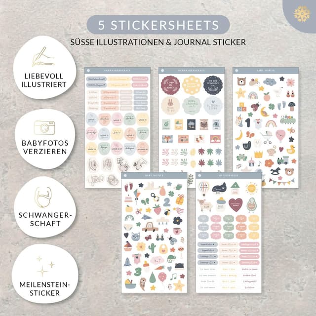 Thumbnail 3 de LEBENSKOMPASS Baby Sticker Set über 500 Sticker