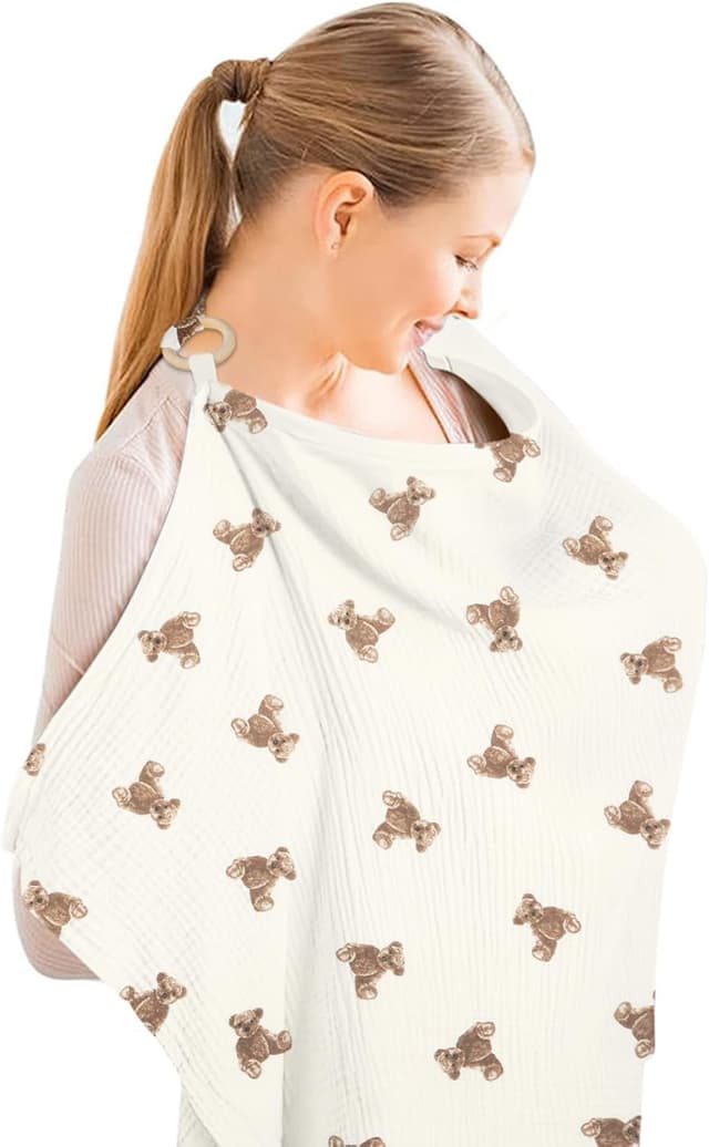 Detalle de Aolso Breastfeeding Cover Muslin Cotton 360°