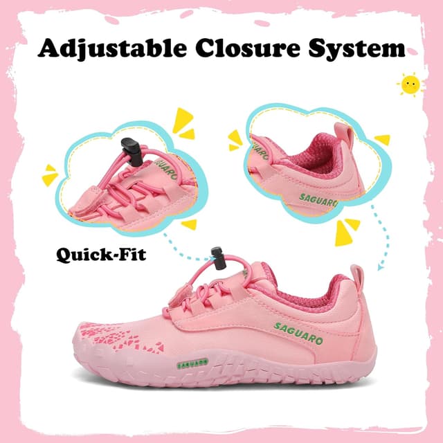 Detalle de SAGUARO Scarpe Barefoot Bambini da Trail Running a Piedi Nudi (GR.24-36) per uso quotidiano, asilo e parco