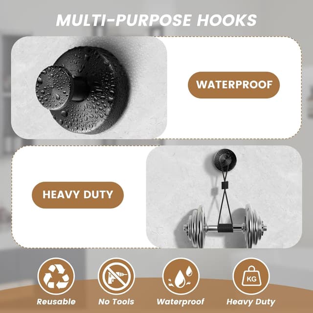 Thumbnail 3 de BKV Suction Cup Hooks 4-pack for Shower