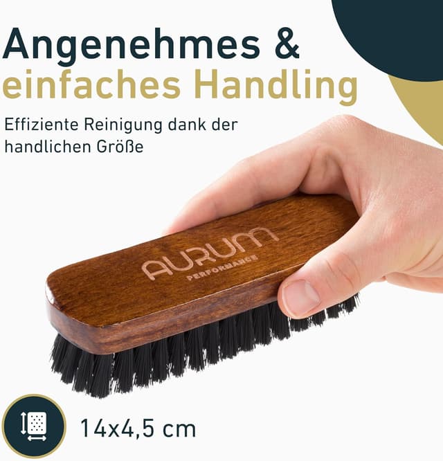 Detalle de Aurum-Performance® Textilbürste für Auto & Polster gegen Schmutz, Flecken und Tierhaare