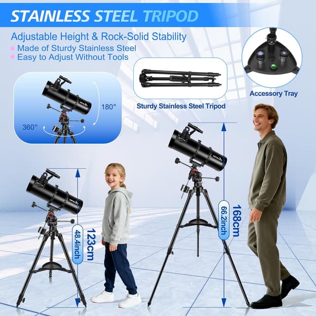 Detalle de HETEKAN 150EQ Spiegelteleskop 150 mm für Sterne