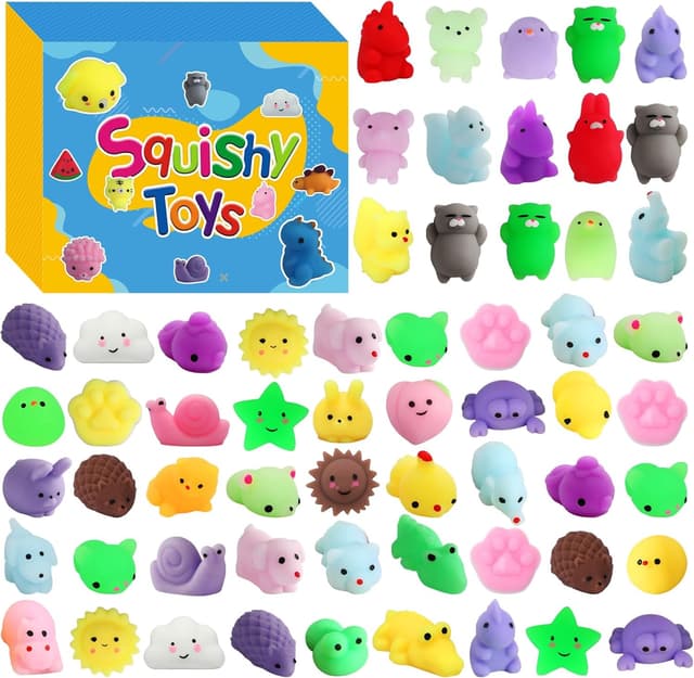 Detalle de 200-Piece Mochi Squishy Toys (Kawaii Squishies) Bulk Pack for Kids’ Prizes, Easter Egg Fillers & Goodie Bags