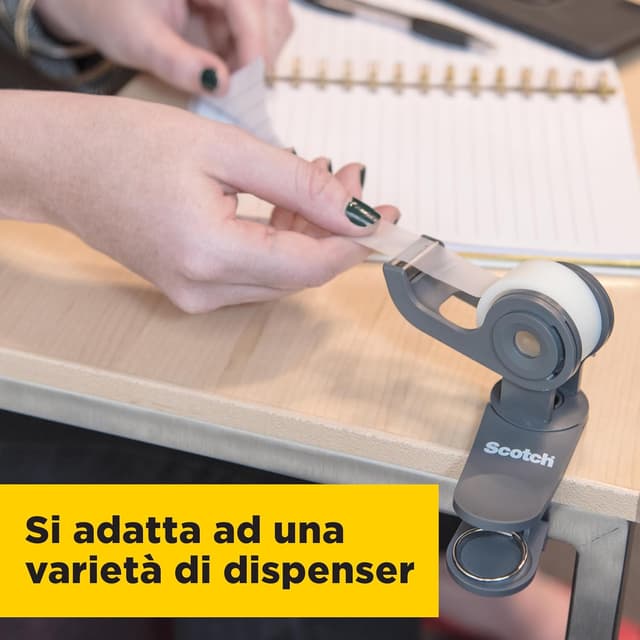 Thumbnail 6 de Scotch dispenser da tavolo per nastro adesivo con base appesantita e 3 rotoli di Scotch Magic trasparente