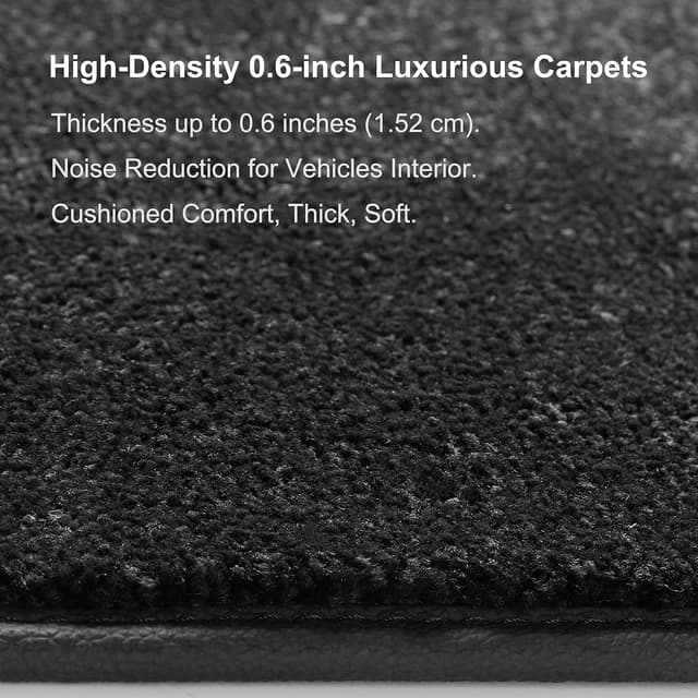 Detalle 2 de WENNEBIRD 0.6-Inch Ultra-Thick Carpet Floor Mats (3-Pc Set) for 2024-2026 Tesla Model 3 (Highland)