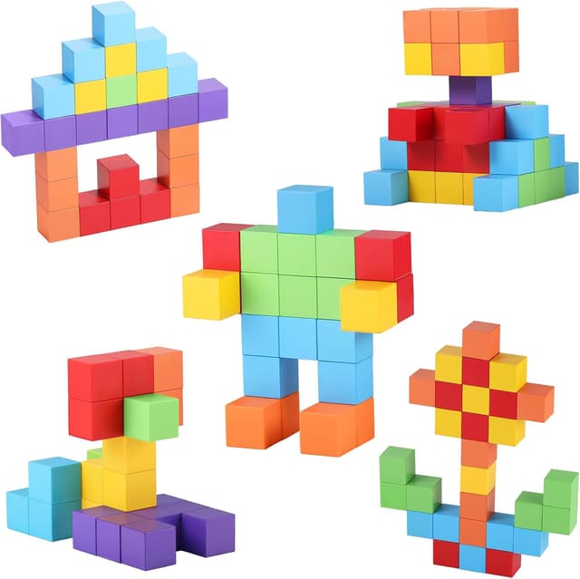 Detalle de GAGAKU Magnetic Building Blocks (Magnetic Cubes) for 18 months+