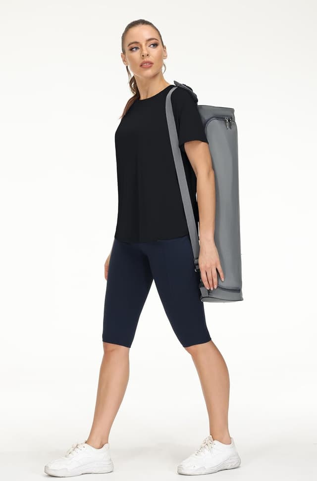 Detalle 2 de THE GYM PEOPLE Camiseta workout donna a manica corta traspirante con spacchi laterali