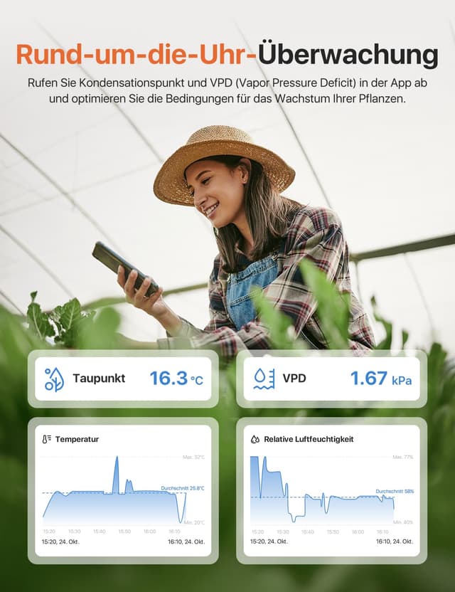 Thumbnail 5 de X-Sense WLAN Thermometer 2,7 Zoll đĄ