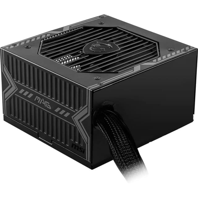 Detalle de MSI MAG A550BN 550W 80 Plus Bronze: fuente de alimentación básica y fiable para montar tu PC