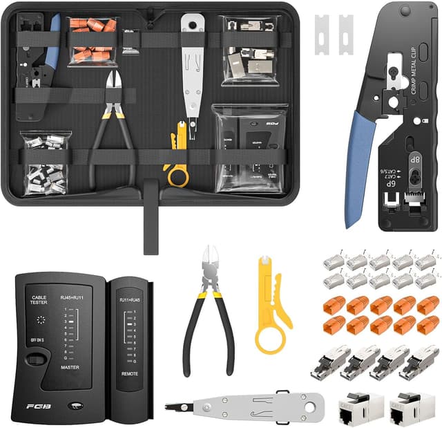 Detalle de Netzwerk Werkzeugset für RJ45 10x Stecker