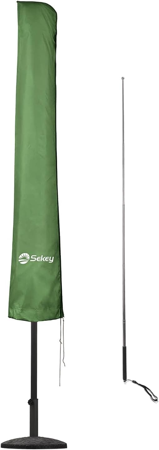 Detalle de Sekey custodia per ombrellone con manico, per ombrelloni da giardino Ø 350 cm (190×30/50 cm) in poliestere impermeabile