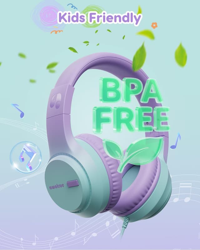 Thumbnail 4 de awatrue Kids Headphones 85 dB wired over-ear