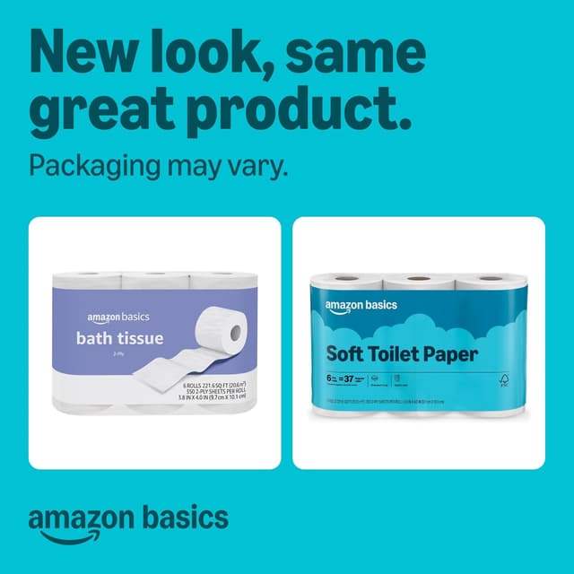 Detalle 2 de Amazon Basics 2-Ply Toilet Paper, 30 Rolls