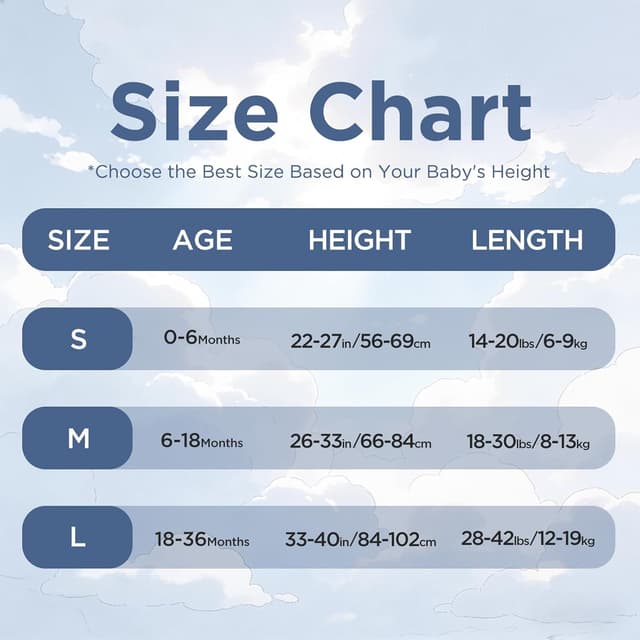 Detalle 2 de Duomiaomiao Schlafsack mit Füßen 1,5 TOG aus 100% Baumwolle für Jungen (2–3 Jahre)