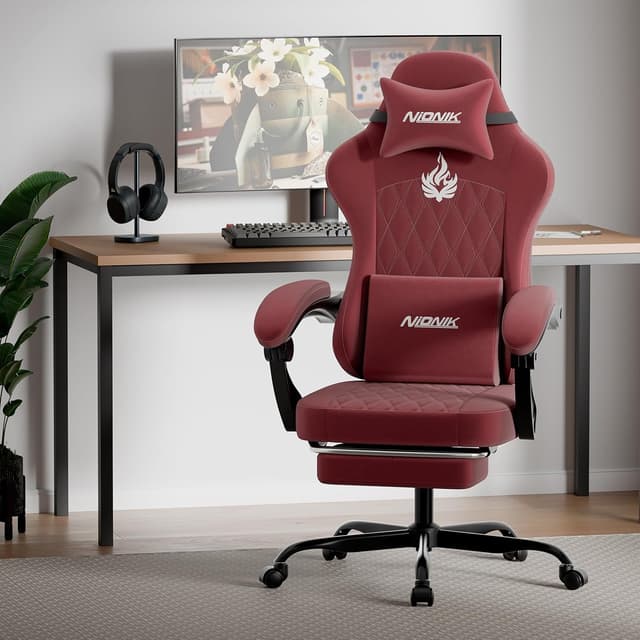 Detalle 2 de NIONIK Gaming Stuhl Einsteigermodell für 3 Stufen