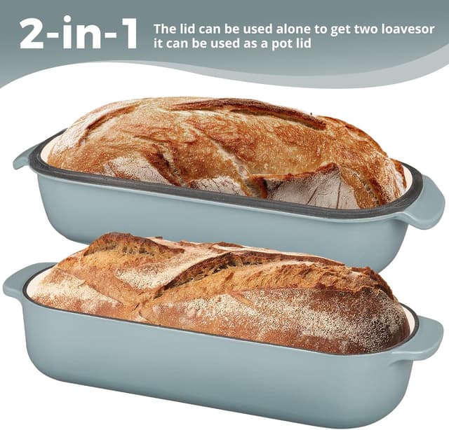 Thumbnail 3 de EDGING CASTING Loaf Pan with Lid Seasalt 5qt